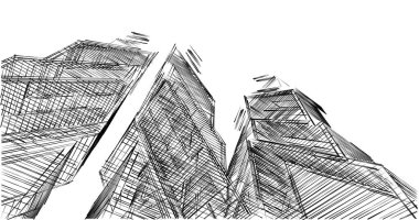 soyut mimari duvar kağıdı tasarımı, dijital konsept arkaplan