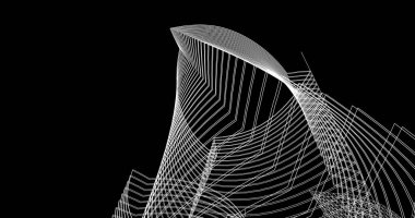 soyut mimari duvar kağıdı tasarımı, dijital konsept arkaplan