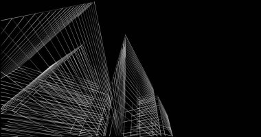 soyut mimari duvar kağıdı tasarımı, dijital konsept arkaplan