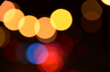 Bulanık soyut ışıklar gece şehrin arka planı