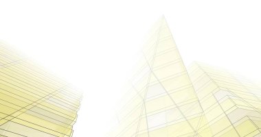 Mimari sanat konseptinde soyut çizgiler, minimum geometrik şekiller. 