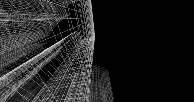 soyut mimari duvar kağıdı tasarımı, dijital konsept arkaplan