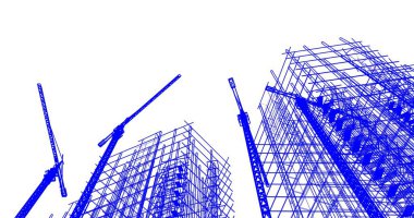 soyut mimari duvar kağıdı tasarımı, dijital konsept arkaplan