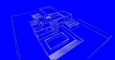 soyut mimari duvar kağıdı tasarımı, dijital konsept arkaplan