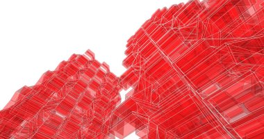 soyut mimari duvar kağıdı tasarımı, dijital konsept arkaplan