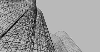 soyut mimari duvar kağıdı tasarımı, dijital konsept arkaplan