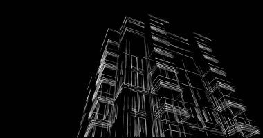 soyut mimari duvar kağıdı tasarımı, dijital konsept arkaplan