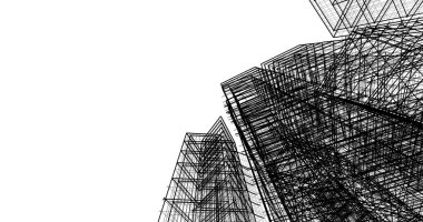 soyut mimari duvar kağıdı tasarımı, dijital konsept arkaplan