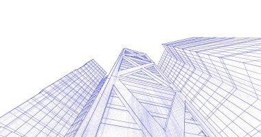 soyut mimari duvar kağıdı tasarımı, dijital konsept arkaplan