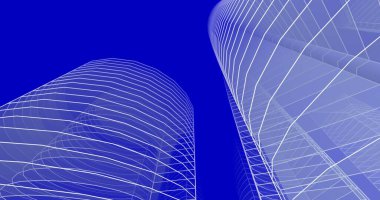 soyut mimari duvar kağıdı tasarımı, dijital konsept arkaplan