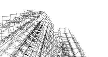 soyut mimari duvar kağıdı tasarımı, dijital konsept arkaplan