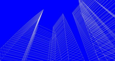 soyut mimari duvar kağıdı tasarımı, dijital konsept arkaplan