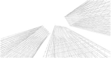 soyut mimari duvar kağıdı tasarımı, dijital konsept arkaplan