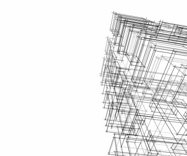 soyut mimari duvar kağıdı tasarımı, dijital konsept arkaplan