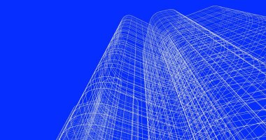 soyut mimari duvar kağıdı tasarımı, dijital konsept arkaplan