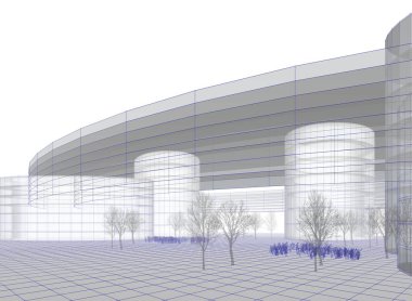 soyut mimari duvar kağıdı tasarımı, dijital konsept arkaplan