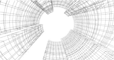 soyut mimari duvar kağıdı tasarımı, dijital konsept arkaplan