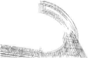 Arkaplanda mimari bina 3d illüstrasyon,