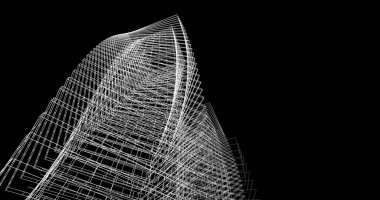 soyut mimari duvar kağıdı tasarımı, dijital konsept arkaplan