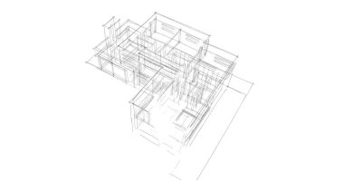 soyut mimari duvar kağıdı tasarımı, dijital konsept arkaplan