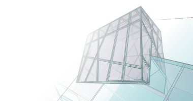 soyut mimari duvar kağıdı tasarımı, dijital konsept arkaplan