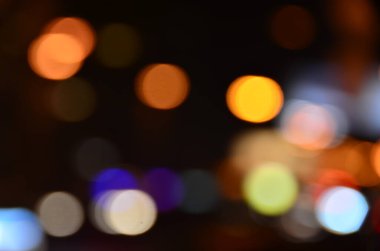 Bulanık soyut ışıklar gece şehrin arka planı