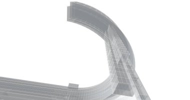 Mimari sanat konseptinde soyut çizgiler, minimum geometrik şekiller. 