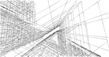 soyut mimari duvar kağıdı tasarımı, dijital konsept arkaplan