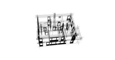 soyut mimari duvar kağıdı tasarımı, dijital konsept arkaplan