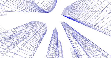 soyut mimari duvar kağıdı tasarımı, dijital konsept arkaplan