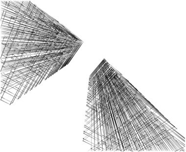 soyut mimari duvar kağıdı tasarımı, dijital konsept arkaplan