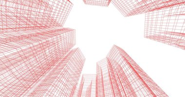 soyut mimari duvar kağıdı tasarımı, dijital konsept arkaplan