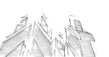 soyut mimari duvar kağıdı tasarımı, dijital konsept arkaplan