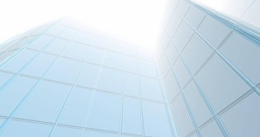 Arkaplanda mimari bina 3d illüstrasyon