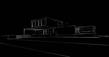 soyut mimari duvar kağıdı tasarımı, dijital konsept arkaplan