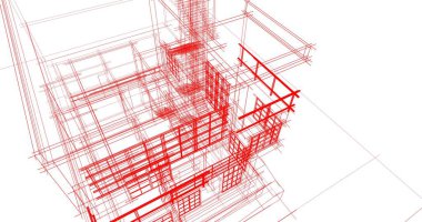 soyut mimari duvar kağıdı tasarımı, dijital konsept arkaplan