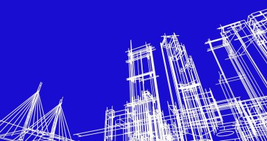 soyut mimari duvar kağıdı tasarımı, dijital konsept arkaplan