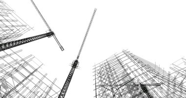 soyut mimari duvar kağıdı tasarımı, dijital konsept arkaplan