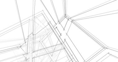 soyut mimari duvar kağıdı tasarımı, dijital konsept arkaplan