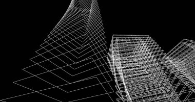 soyut mimari duvar kağıdı tasarımı, dijital konsept arkaplan