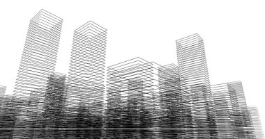 soyut mimari duvar kağıdı tasarımı, dijital konsept arkaplan