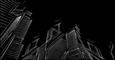 soyut mimari duvar kağıdı tasarımı, dijital konsept arkaplan