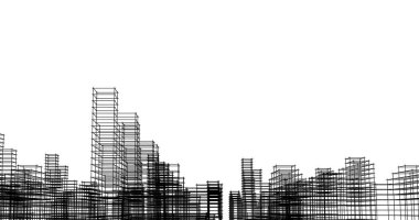 soyut mimari duvar kağıdı tasarımı, dijital konsept arkaplan