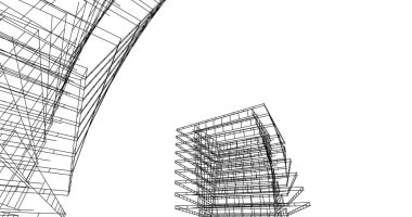 soyut mimari duvar kağıdı tasarımı, dijital konsept arkaplan