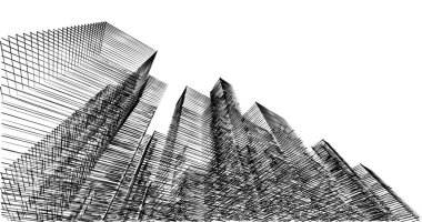 soyut mimari duvar kağıdı tasarımı, dijital konsept arkaplan