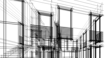 soyut mimari duvar kağıdı tasarımı, dijital konsept arkaplan