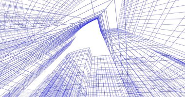soyut mimari duvar kağıdı tasarımı, dijital konsept arkaplan