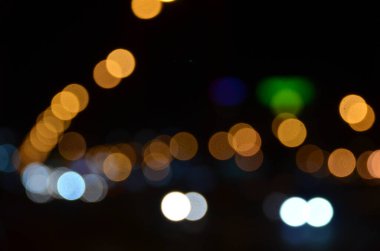 Bulanık soyut ışıklar gece şehrin arka planı