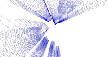 soyut mimari duvar kağıdı tasarımı, dijital konsept arkaplan