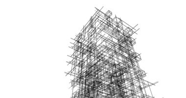 soyut mimari duvar kağıdı tasarımı, dijital konsept arkaplan